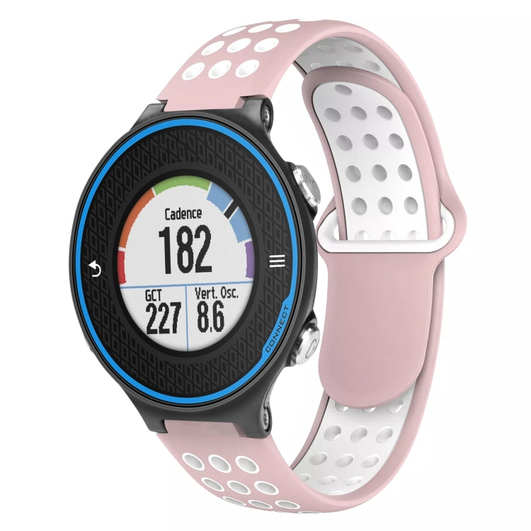 Two-Color Punched Breathable Silicone Watch Band, For Garmin Forerunner 620, For Garmin Forerunner 735 / 735XT, For Garmin Approach S20, For Garmin Approach S5