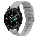 سوار ساعة سيليكون بلون صلب بنمط نقاط متموجة بعرض 20مم، لساعات Samsung Galaxy Watch 4 Classic بمقاس 42مم، و Samsung Galaxy Watch 4 Classic بمقاس 46مم، و Samsung Galaxy Watch Active 2 بمقاس 40مم، و Samsung Galaxy Watch Active 2 بمقاس 44مم