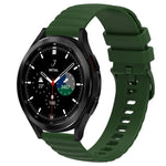 سوار ساعة سيليكون بلون صلب بنمط نقاط متموجة بعرض 20مم، لساعات Samsung Galaxy Watch 4 Classic بمقاس 42مم، و Samsung Galaxy Watch 4 Classic بمقاس 46مم، و Samsung Galaxy Watch Active 2 بمقاس 40مم، و Samsung Galaxy Watch Active 2 بمقاس 44مم