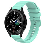 سوار ساعة سيليكون بلون صلب بنمط نقاط متموجة بعرض 20مم، لساعات Samsung Galaxy Watch 4 Classic بمقاس 42مم، و Samsung Galaxy Watch 4 Classic بمقاس 46مم، و Samsung Galaxy Watch Active 2 بمقاس 40مم، و Samsung Galaxy Watch Active 2 بمقاس 44مم