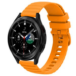 سوار ساعة سيليكون بلون صلب بنمط نقاط متموجة بعرض 20مم، لساعات Samsung Galaxy Watch 4 Classic بمقاس 42مم، و Samsung Galaxy Watch 4 Classic بمقاس 46مم، و Samsung Galaxy Watch Active 2 بمقاس 40مم، و Samsung Galaxy Watch Active 2 بمقاس 44مم