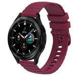 سوار ساعة سيليكون بلون صلب بنمط نقاط متموجة بعرض 20مم، لساعات Samsung Galaxy Watch 4 Classic بمقاس 42مم، و Samsung Galaxy Watch 4 Classic بمقاس 46مم، و Samsung Galaxy Watch Active 2 بمقاس 40مم، و Samsung Galaxy Watch Active 2 بمقاس 44مم