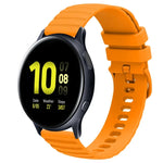 سوار ساعة سيليكون بلون صلب بنمط نقاط متموجة بعرض 20مم، لساعات Samsung Galaxy Watch 4 Classic بمقاس 42مم، و Samsung Galaxy Watch 4 Classic بمقاس 46مم، و Samsung Galaxy Watch Active 2 بمقاس 40مم، و Samsung Galaxy Watch Active 2 بمقاس 44مم