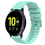 سوار ساعة سيليكون بلون صلب بنمط نقاط متموجة بعرض 20مم، لساعات Samsung Galaxy Watch 4 Classic بمقاس 42مم، و Samsung Galaxy Watch 4 Classic بمقاس 46مم، و Samsung Galaxy Watch Active 2 بمقاس 40مم، و Samsung Galaxy Watch Active 2 بمقاس 44مم