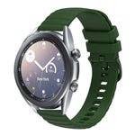 22mm Wavy Dot Pattern Solid Color Silicone Watch Band, For Samsung Galaxy Watch3 45mm, For Samsung Galaxy Watch 46mm, For Samsung Gear S3 Classic, For Samsung Gear S3 Frontier