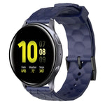 سوار ساعة سيليكون بلون صلب بنمط كرة القدم مقاس 20مم، لساعات Samsung Galaxy Watch Active 2 مقاس 44مم، لساعات Samsung Galaxy Watch مقاس 42مم