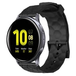 سوار ساعة سيليكون بلون صلب بنمط كرة القدم مقاس 20مم، لساعات Samsung Galaxy Watch Active 2 مقاس 44مم، لساعات Samsung Galaxy Watch مقاس 42مم