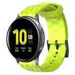 سوار ساعة سيليكون بلون صلب بنمط كرة القدم مقاس 20مم، لساعات Samsung Galaxy Watch Active 2 مقاس 44مم، لساعات Samsung Galaxy Watch مقاس 42مم