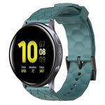 سوار ساعة سيليكون بلون صلب بنمط كرة القدم مقاس 20مم، لساعات Samsung Galaxy Watch Active 2 مقاس 44مم، لساعات Samsung Galaxy Watch مقاس 42مم