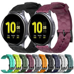 سوار ساعة سيليكون بلون صلب بنمط كرة القدم مقاس 20مم، لساعات Samsung Galaxy Watch Active 2 مقاس 44مم، لساعات Samsung Galaxy Watch مقاس 42مم