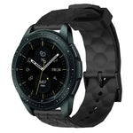 سوار ساعة سيليكون بلون صلب بنمط كرة القدم مقاس 20مم، لساعات Samsung Galaxy Watch Active 2 مقاس 44مم، لساعات Samsung Galaxy Watch مقاس 42مم