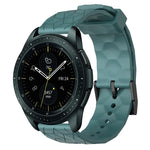 سوار ساعة سيليكون بلون صلب بنمط كرة القدم مقاس 20مم، لساعات Samsung Galaxy Watch Active 2 مقاس 44مم، لساعات Samsung Galaxy Watch مقاس 42مم