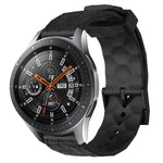 سوار ساعة سيليكون بلون صلب بنمط كرة القدم مقاس 22مم، لساعات Samsung Galaxy Watch3 مقاس 45مم، لساعات Samsung Galaxy Watch مقاس 46مم، لساعات Samsung Gear S3 Classic، لساعات Samsung Gear S3 Frontier