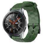 سوار ساعة سيليكون بلون صلب بنمط كرة القدم مقاس 22مم، لساعات Samsung Galaxy Watch3 مقاس 45مم، لساعات Samsung Galaxy Watch مقاس 46مم، لساعات Samsung Gear S3 Classic، لساعات Samsung Gear S3 Frontier