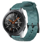سوار ساعة سيليكون بلون صلب بنمط كرة القدم مقاس 22مم، لساعات Samsung Galaxy Watch3 مقاس 45مم، لساعات Samsung Galaxy Watch مقاس 46مم، لساعات Samsung Gear S3 Classic، لساعات Samsung Gear S3 Frontier