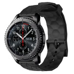 سوار ساعة سيليكون بلون صلب بنمط كرة القدم مقاس 22مم، لساعات Samsung Galaxy Watch3 مقاس 45مم، لساعات Samsung Galaxy Watch مقاس 46مم، لساعات Samsung Gear S3 Classic، لساعات Samsung Gear S3 Frontier