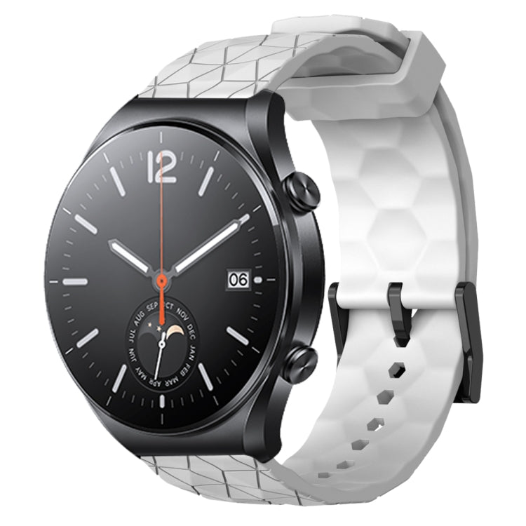 22mm Football Pattern Solid Color Silicone Watch Band, For Xiaomi MI Watch S1, For Xiaomi MI Watch S1 Pro, For Xiaomi MI Watch Color 2, For Xiaomi MI Watch Sport