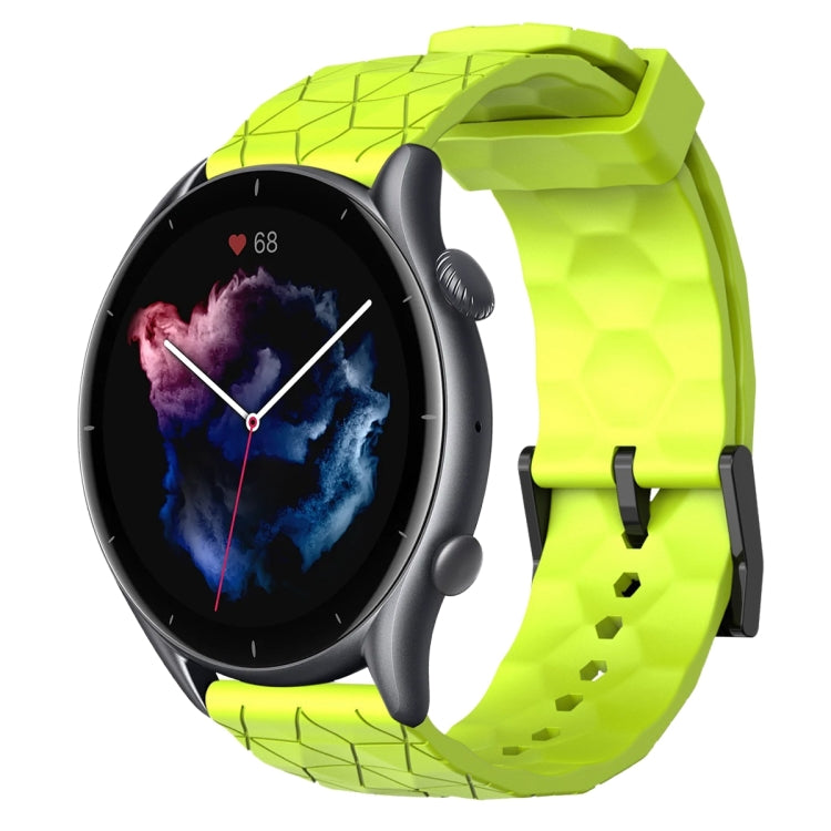 22mm Football Pattern Solid Color Silicone Watch Band, For Amazfit GTR 2, For Amazfit 3