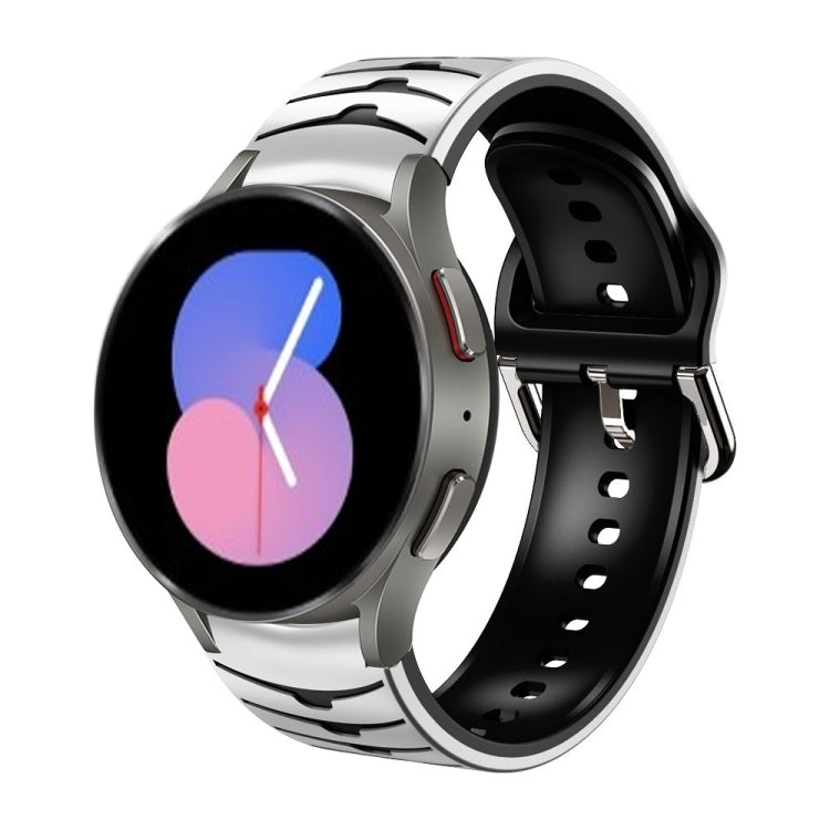 سوار ساعة من السيليكون بنقشة منحنية، لساعات Samsung Galaxy Watch 5 مقاس 44 مم، 40 مم، Samsung Galaxy Watch 5 Pro مقاس 45 مم