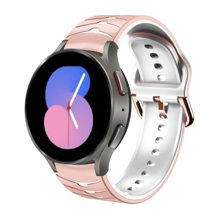 سوار ساعة من السيليكون بنقشة منحنية، لساعات Samsung Galaxy Watch 5 مقاس 44 مم، 40 مم، Samsung Galaxy Watch 5 Pro مقاس 45 مم