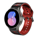 سوار ساعة من السيليكون بنقشة منحنية، لساعات Samsung Galaxy Watch 5 مقاس 44 مم، 40 مم، Samsung Galaxy Watch 5 Pro مقاس 45 مم