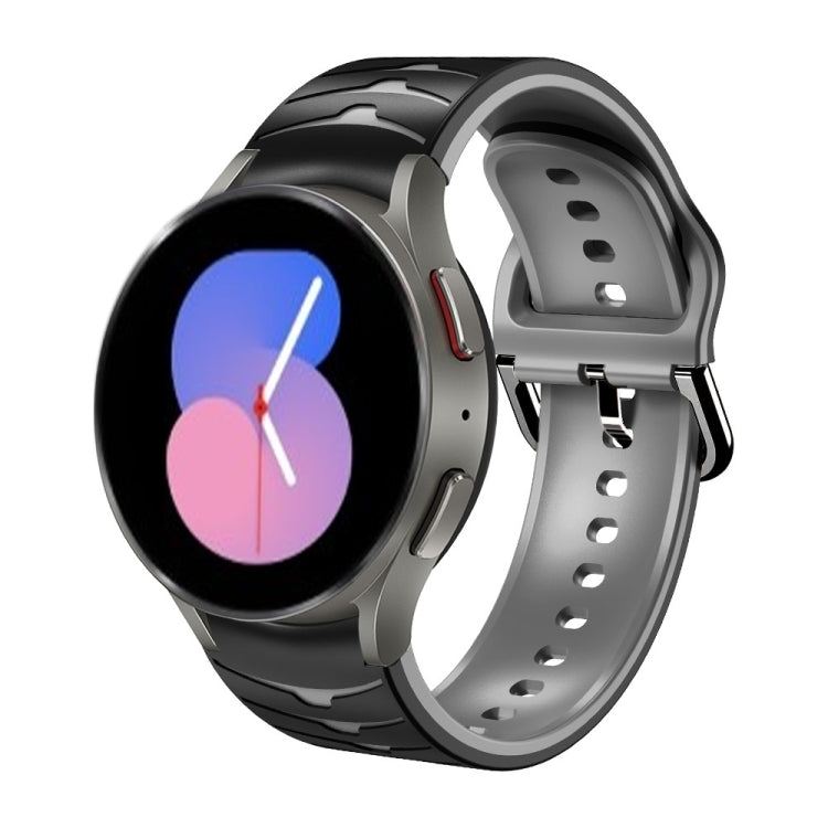 سوار ساعة من السيليكون بنقشة منحنية، لساعات Samsung Galaxy Watch 5 مقاس 44 مم، 40 مم، Samsung Galaxy Watch 5 Pro مقاس 45 مم