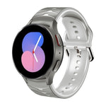 سوار ساعة من السيليكون بنقشة منحنية، لساعات Samsung Galaxy Watch 5 مقاس 44 مم، 40 مم، Samsung Galaxy Watch 5 Pro مقاس 45 مم