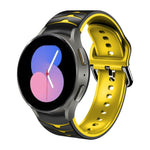 سوار ساعة من السيليكون بنقشة منحنية، لساعات Samsung Galaxy Watch 5 مقاس 44 مم، 40 مم، Samsung Galaxy Watch 5 Pro مقاس 45 مم