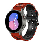 سوار ساعة من السيليكون بنقشة منحنية، لساعات Samsung Galaxy Watch 5 مقاس 44 مم، 40 مم، Samsung Galaxy Watch 5 Pro مقاس 45 مم