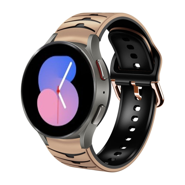 سوار ساعة من السيليكون بنقشة منحنية، لساعات Samsung Galaxy Watch 5 مقاس 44 مم، 40 مم، Samsung Galaxy Watch 5 Pro مقاس 45 مم