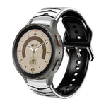 سوار ساعة من السيليكون بنقشة منحنية، لساعات Samsung Galaxy Watch 5 مقاس 44 مم، 40 مم، Samsung Galaxy Watch 5 Pro مقاس 45 مم