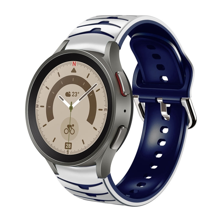 سوار ساعة من السيليكون بنقشة منحنية، لساعات Samsung Galaxy Watch 5 مقاس 44 مم، 40 مم، Samsung Galaxy Watch 5 Pro مقاس 45 مم