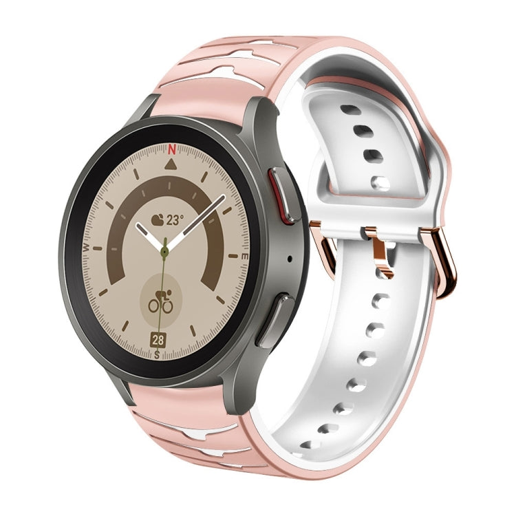 سوار ساعة من السيليكون بنقشة منحنية، لساعات Samsung Galaxy Watch 5 مقاس 44 مم، 40 مم، Samsung Galaxy Watch 5 Pro مقاس 45 مم