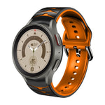سوار ساعة من السيليكون بنقشة منحنية، لساعات Samsung Galaxy Watch 5 مقاس 44 مم، 40 مم، Samsung Galaxy Watch 5 Pro مقاس 45 مم