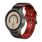 سوار ساعة من السيليكون بنقشة منحنية، لساعات Samsung Galaxy Watch 5 مقاس 44 مم، 40 مم، Samsung Galaxy Watch 5 Pro مقاس 45 مم