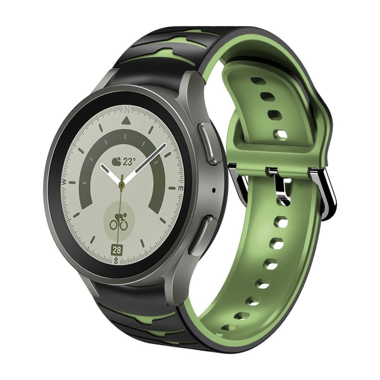 سوار ساعة من السيليكون بنقشة منحنية، لساعات Samsung Galaxy Watch 5 مقاس 44 مم، 40 مم، Samsung Galaxy Watch 5 Pro مقاس 45 مم