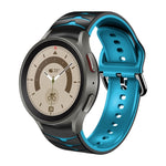 سوار ساعة من السيليكون بنقشة منحنية، لساعات Samsung Galaxy Watch 5 مقاس 44 مم، 40 مم، Samsung Galaxy Watch 5 Pro مقاس 45 مم