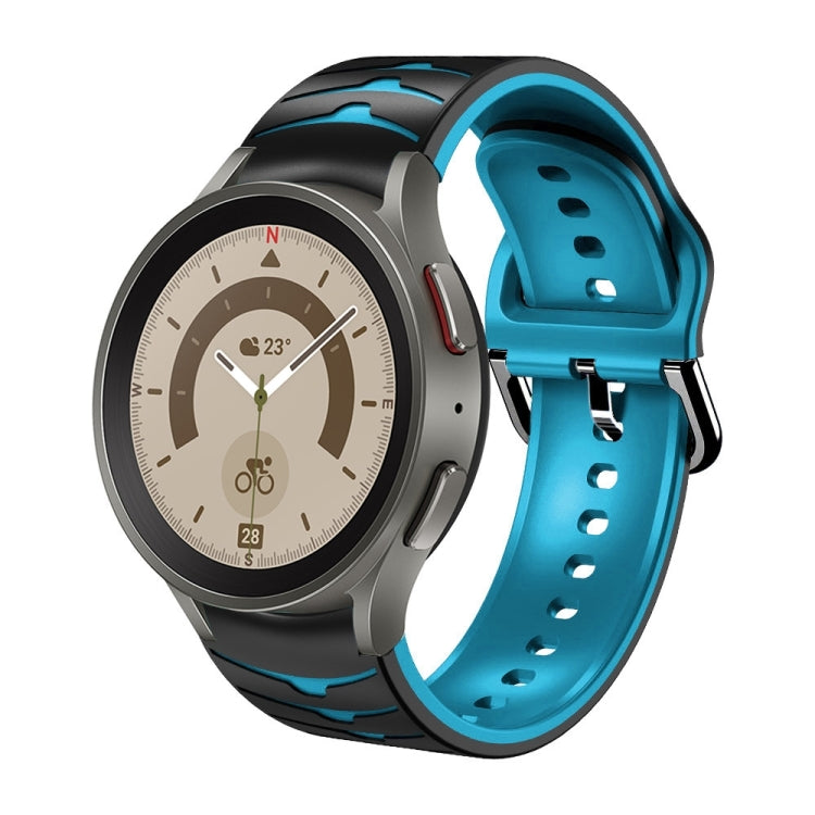 سوار ساعة من السيليكون بنقشة منحنية، لساعات Samsung Galaxy Watch 5 مقاس 44 مم، 40 مم، Samsung Galaxy Watch 5 Pro مقاس 45 مم