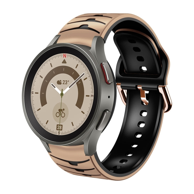 سوار ساعة من السيليكون بنقشة منحنية، لساعات Samsung Galaxy Watch 5 مقاس 44 مم، 40 مم، Samsung Galaxy Watch 5 Pro مقاس 45 مم