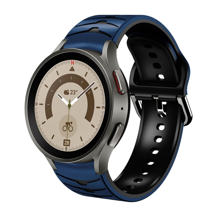 سوار ساعة من السيليكون بنقشة منحنية، لساعات Samsung Galaxy Watch 5 مقاس 44 مم، 40 مم، Samsung Galaxy Watch 5 Pro مقاس 45 مم