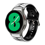 سوار ساعة من السيليكون بنقشة منحنية، لساعات Samsung Galaxy Watch 4 مقاس 44 مم، 40 مم، Samsung Galaxy Watch 4 Classic مقاس 42 مم