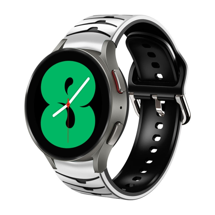 سوار ساعة من السيليكون بنقشة منحنية، لساعات Samsung Galaxy Watch 4 مقاس 44 مم، 40 مم، Samsung Galaxy Watch 4 Classic مقاس 42 مم