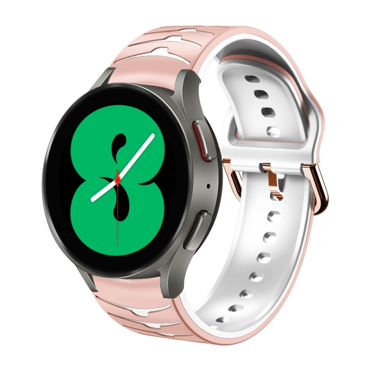 سوار ساعة من السيليكون بنقشة منحنية، لساعات Samsung Galaxy Watch 4 مقاس 44 مم، 40 مم، Samsung Galaxy Watch 4 Classic مقاس 42 مم