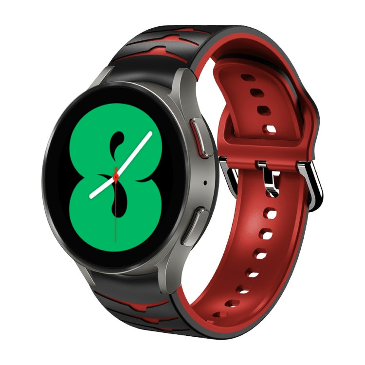 سوار ساعة من السيليكون بنقشة منحنية، لساعات Samsung Galaxy Watch 4 مقاس 44 مم، 40 مم، Samsung Galaxy Watch 4 Classic مقاس 42 مم