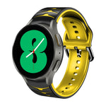 سوار ساعة من السيليكون بنقشة منحنية، لساعات Samsung Galaxy Watch 4 مقاس 44 مم، 40 مم، Samsung Galaxy Watch 4 Classic مقاس 42 مم