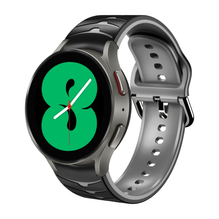 سوار ساعة من السيليكون بنقشة منحنية، لساعات Samsung Galaxy Watch 4 مقاس 44 مم، 40 مم، Samsung Galaxy Watch 4 Classic مقاس 42 مم
