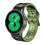سوار ساعة من السيليكون بنقشة منحنية، لساعات Samsung Galaxy Watch 4 مقاس 44 مم، 40 مم، Samsung Galaxy Watch 4 Classic مقاس 42 مم
