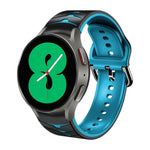 سوار ساعة من السيليكون بنقشة منحنية، لساعات Samsung Galaxy Watch 4 مقاس 44 مم، 40 مم، Samsung Galaxy Watch 4 Classic مقاس 42 مم