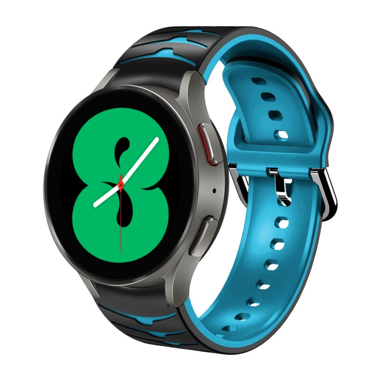 سوار ساعة من السيليكون بنقشة منحنية، لساعات Samsung Galaxy Watch 4 مقاس 44 مم، 40 مم، Samsung Galaxy Watch 4 Classic مقاس 42 مم