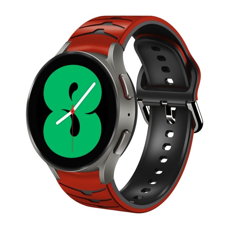 سوار ساعة من السيليكون بنقشة منحنية، لساعات Samsung Galaxy Watch 4 مقاس 44 مم، 40 مم، Samsung Galaxy Watch 4 Classic مقاس 42 مم
